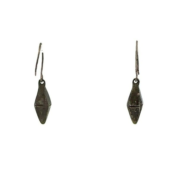 Vintage Sterling Silver Geometric Pierced Hook Dangle Earrings! 124 - Picture 1 of 5